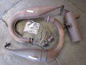 0612-043 Arctic Cat 88 El Tigre 6000 530 Snowmobile Twin Exhaust Pipes Resonator Flanges