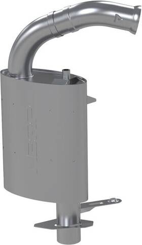 143q204 Mbrp Quiet Series Slip-on Muffler S/s #143q204 Ski-doo