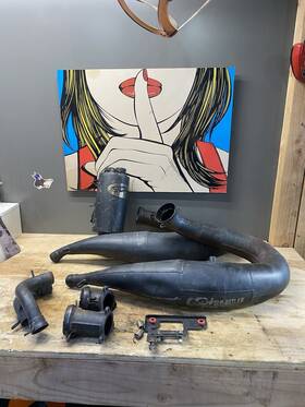 09-816 Slp 2019-2025 Polaris Twin Outlaw Pipes For 850 Axys And Matrix Some Dents