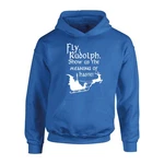 Childrens Fly Rudolph Wizard Santa Sleigh Reindeer Christmas Hoodie Kids. Fixed Price $33.52.