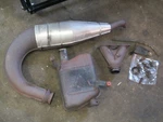 98 Arctic Cat Z 440 Snowmobile Exhaust Muffler Pipe Can Resonator Manifold. Fixed Price $179.99.
