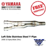 Yamaha 2006-10 Apex Stainless Steel Exhaust Y-pipe Left Side 8FR-14620-00-00. Fixed Price $379.95.