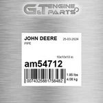 AM54712 Pipe Fits John Deere (surplus Open Box). Fixed Price $127.20.