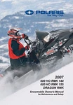Polaris Owners Manual Book 2007 Dragon Rmk.. Fixed Price $19.50.