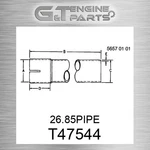 T47544 26.85PIPE Fits John Deere (surplus Open Box). Fixed Price $221.42.